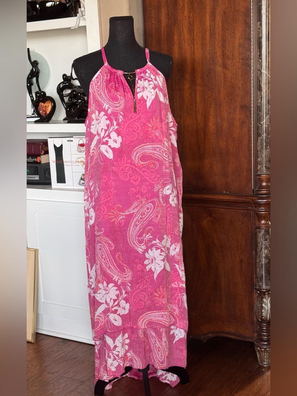 Mlle Gabrielle Paisley Halter Maxi Dress